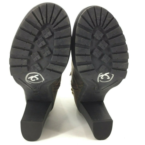 G by Guess Greedy Moto Boot Bootie Sz 9M Gold - Picture 7 of 8